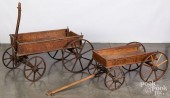 TWO CHILD'S WAGONSTwo child's