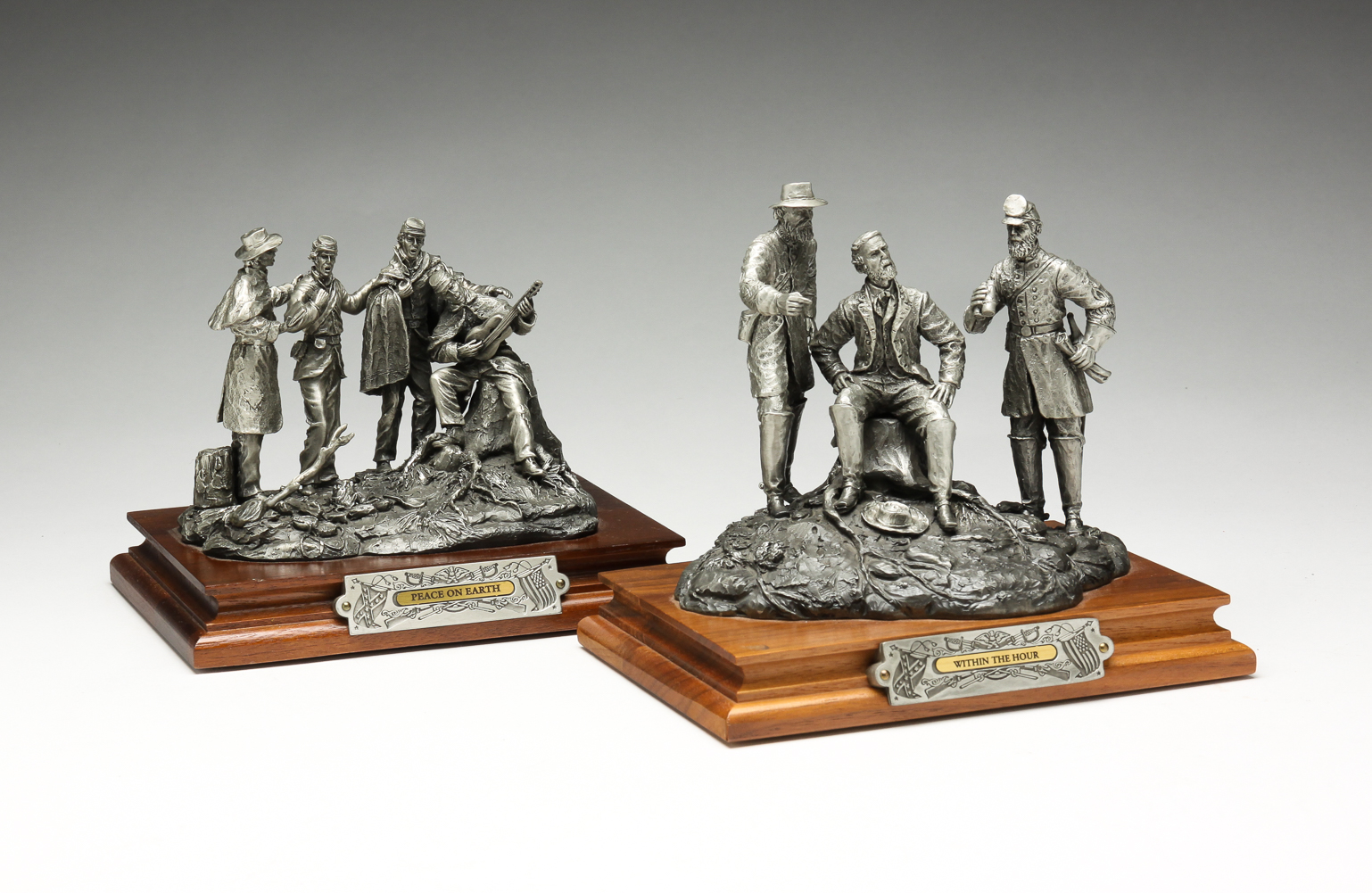 TWO CHILMARK CIVIL WAR STATUES,
