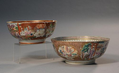 TWO CHINESE 18TH C. PUNCH