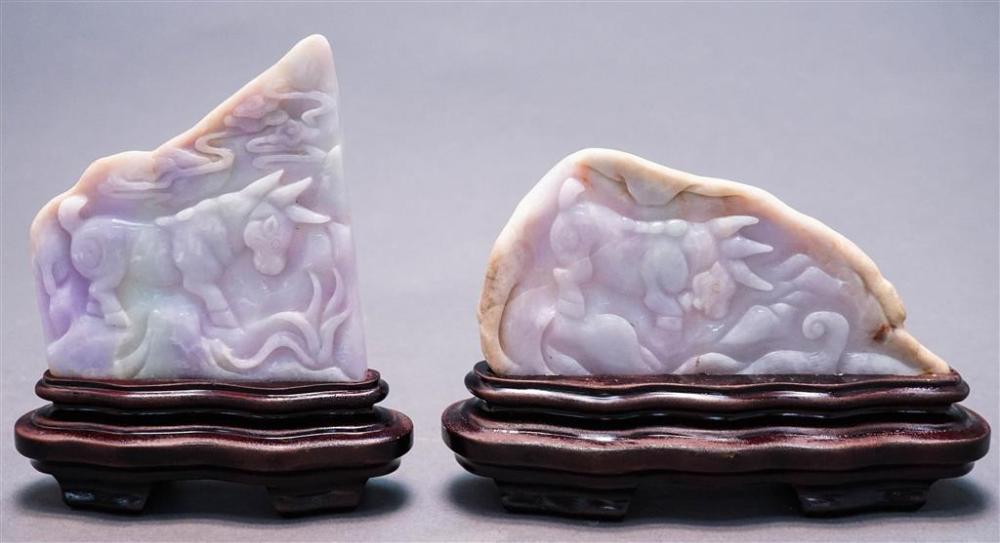 TWO CHINESE APPLE-GREEN TO LAVENDAR