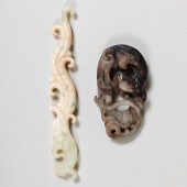 TWO CHINESE ARCHAISTIC ZOOMORP
