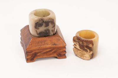 Two Chinese archer's rings, Qing
