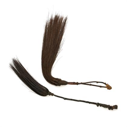 Two Chinese bamboo whisks  qing