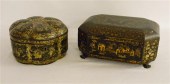 Two Chinese black and gold lac