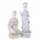 TWO CHINESE BLANC DE CHINE QUA