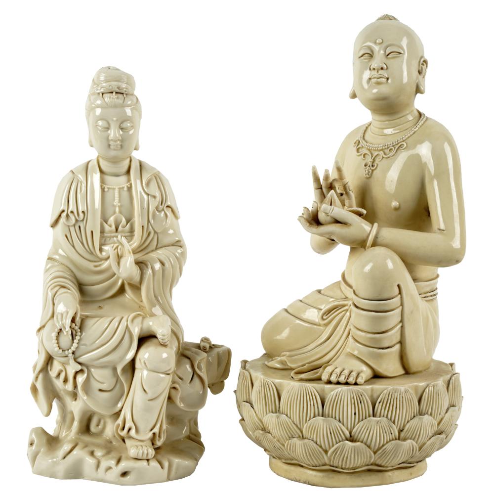 TWO CHINESE BLANC DE CHINE