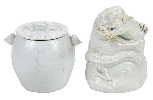 TWO CHINESE BLANC DE CHINE