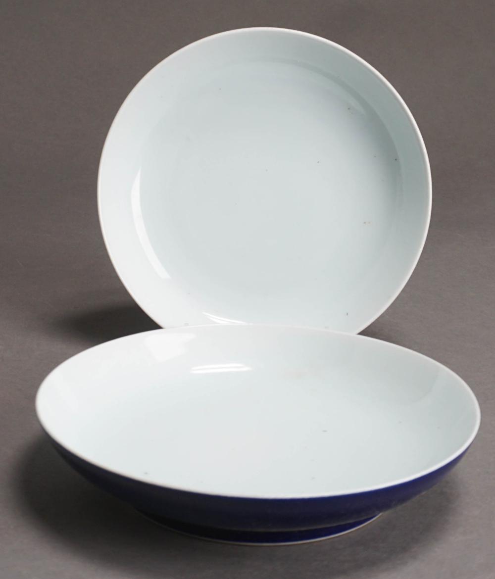 TWO CHINESE BLUE AND GREEN