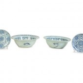 Two Chinese Blue and White Por