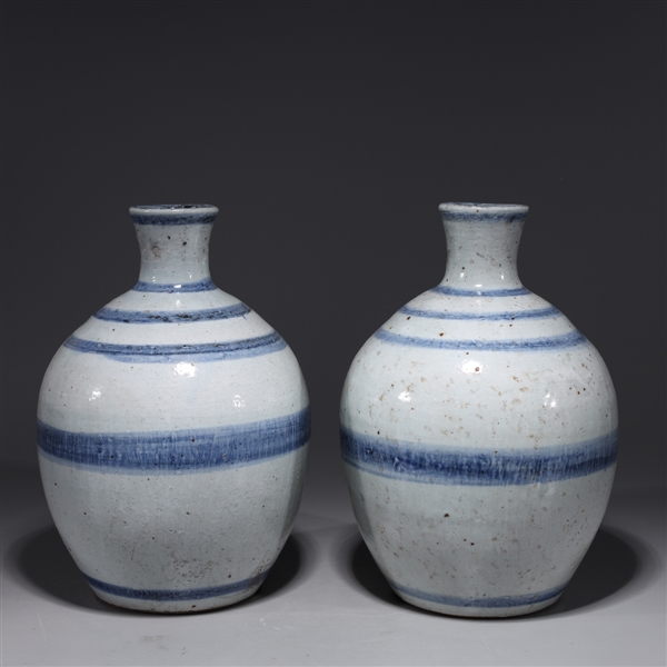 Two Chinese blue and white