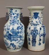 TWO CHINESE BLUE AND WHITE THE