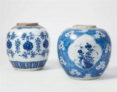 TWO CHINESE BLUE AND WHITE GIN