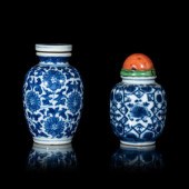 Two Chinese Blue and White Por