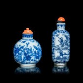 Two Chinese Blue and White Por
