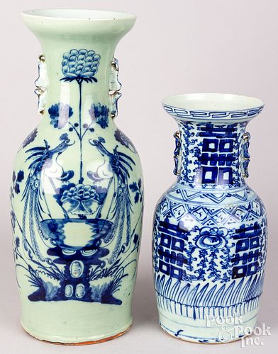 TWO CHINESE BLUE AND WHITE