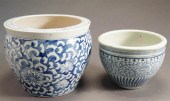 TWO CHINESE BLUE AND WHITE POR