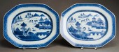 TWO CHINESE BLUE AND WHITE CAN