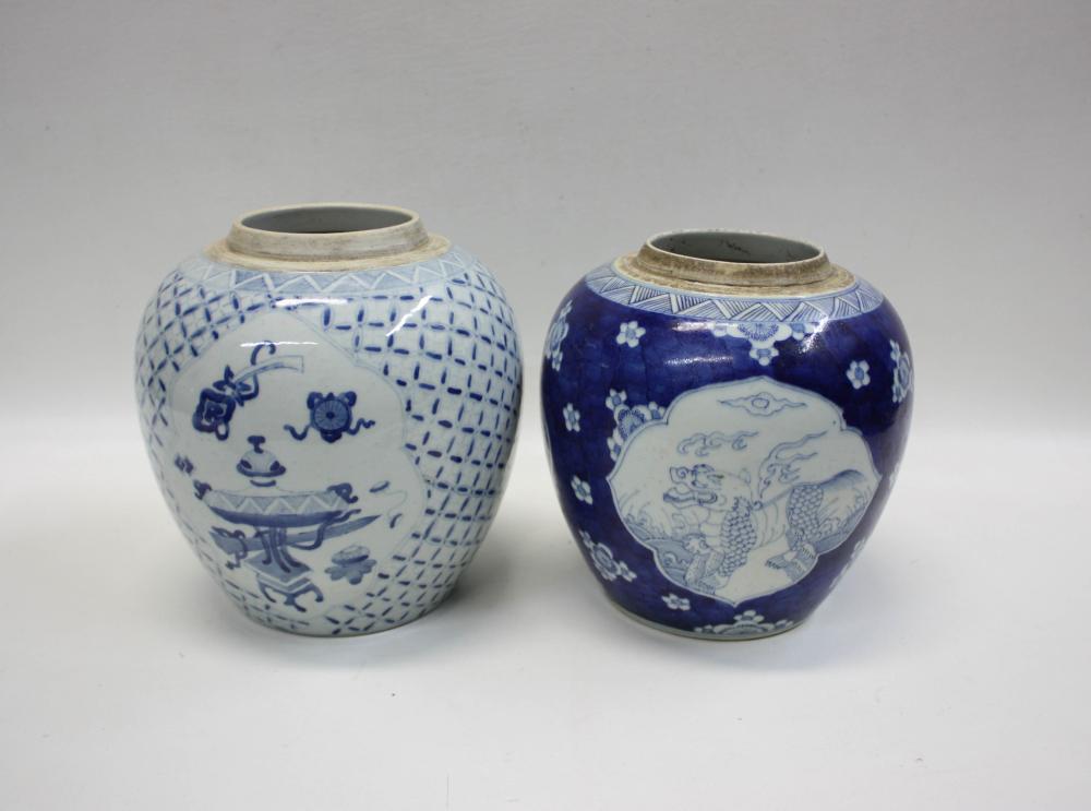 TWO CHINESE BLUE AND WHITE