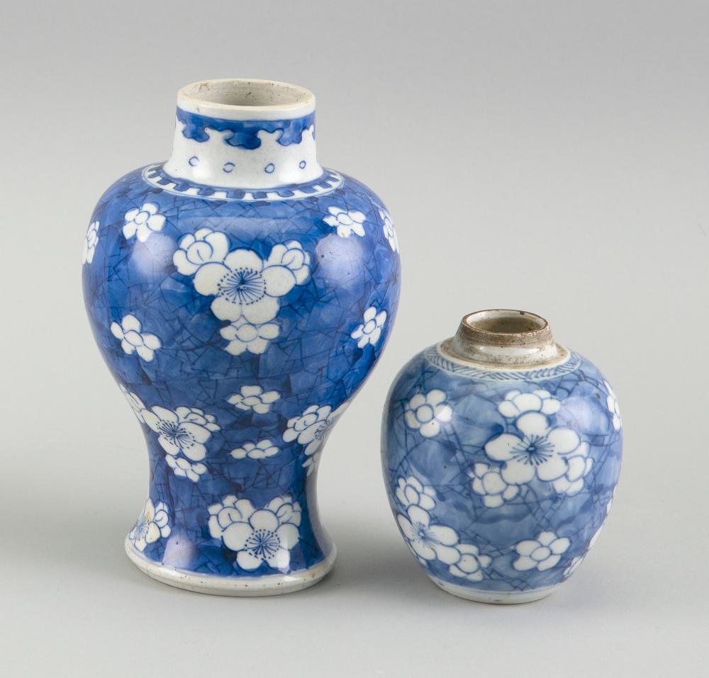 TWO CHINESE BLUE AND WHITE