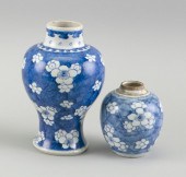 TWO CHINESE BLUE AND WHITE POR