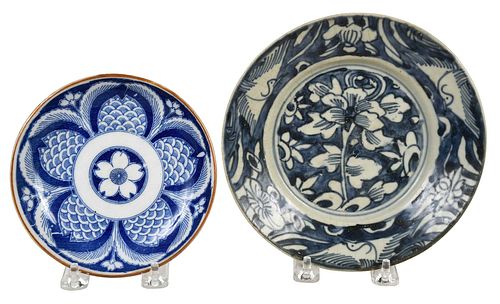 TWO CHINESE BLUE AND WHITE