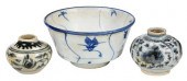 TWO CHINESE BLUE AND WHITE POR