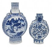 TWO CHINESE BLUE AND WHITE MOO