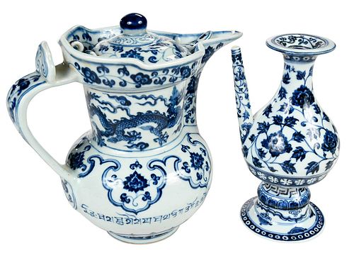 TWO CHINESE BLUE AND WHITE