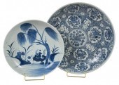 TWO CHINESE BLUE AND WHITE LOW