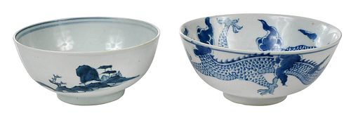 TWO CHINESE BLUE AND WHITE