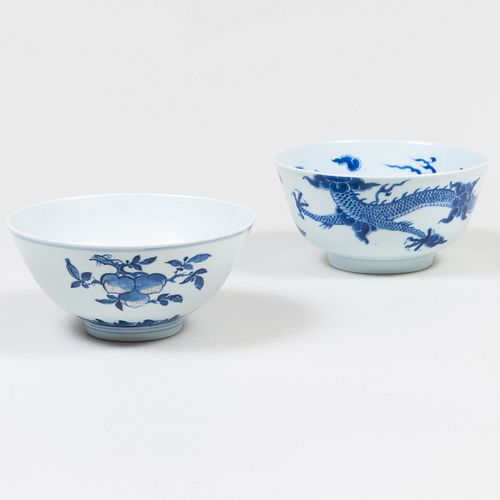 TWO CHINESE BLUE AND WHITE