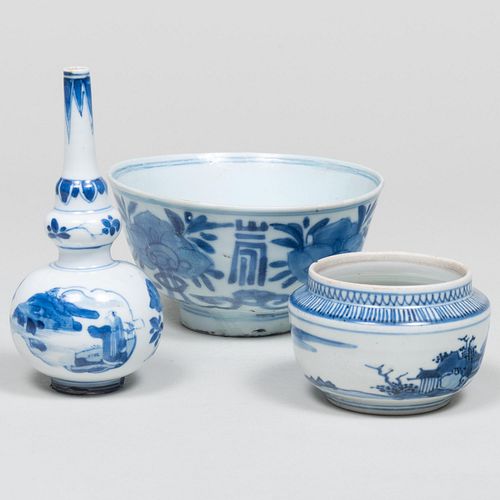 TWO CHINESE BLUE AND WHITE