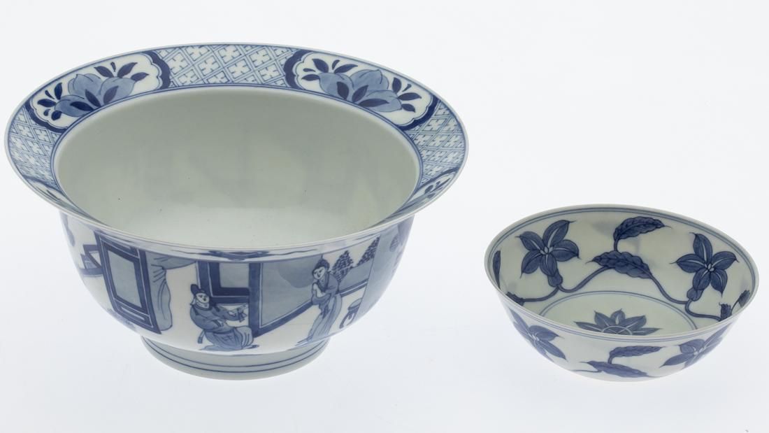 TWO CHINESE BLUE AND WHITE