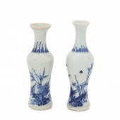 TWO CHINESE BLUE & WHITE HATCH