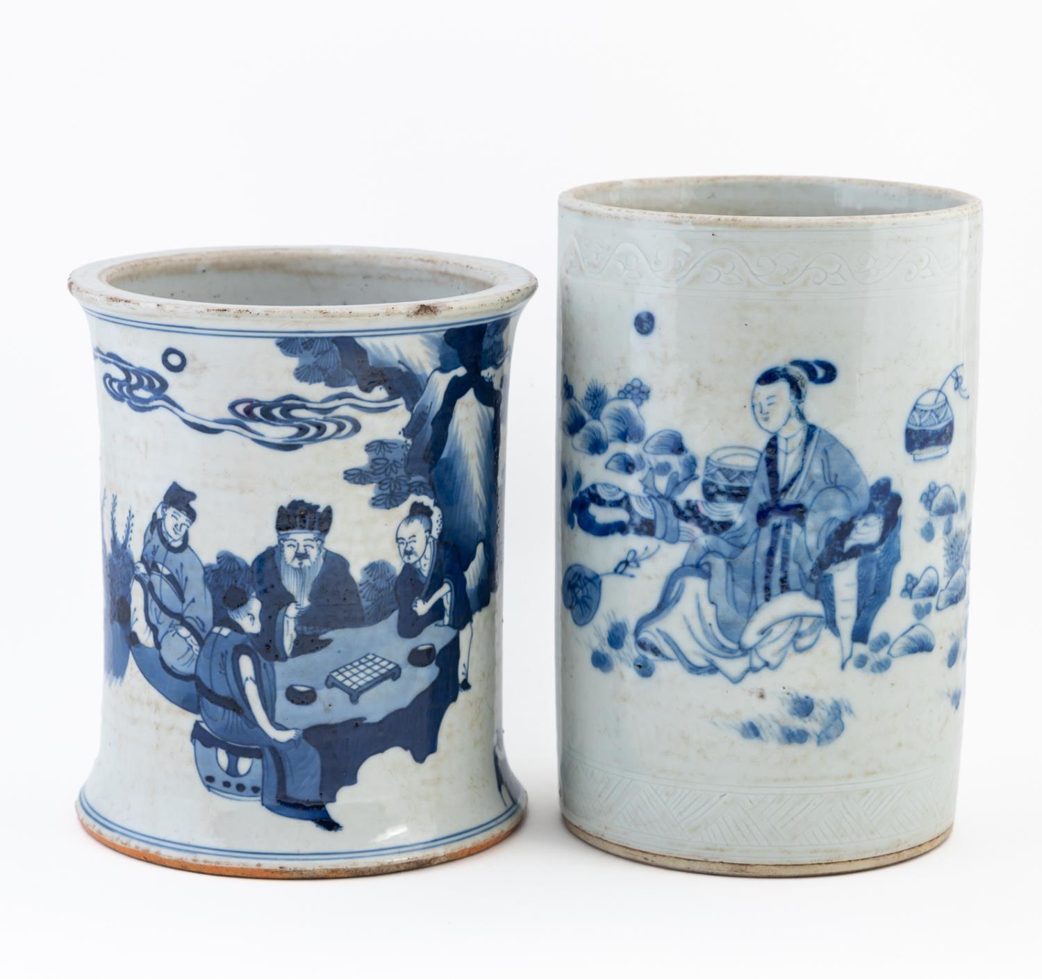TWO CHINESE BLUE & WHITE