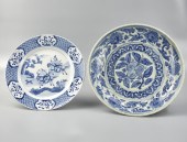 TWO CHINESE BLUE & WHITE PLATE