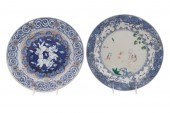 TWO CHINESE BLUE & WHITE PLATE