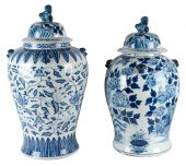 TWO CHINESE BLUE & WHITE PORCE