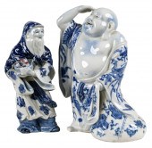 TWO CHINESE BLUE & WHITE PORCE