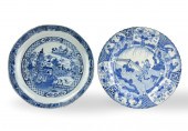 TWO CHINESE BLUE & WHITE PLATE