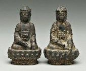Two Chinese bronze Buddhas: ea