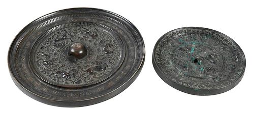 TWO CHINESE BRONZE HAND