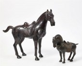 TWO CHINESE BRONZE MODELS OF H