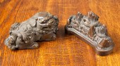 TWO CHINESE BRONZE SCHOLAR'S O