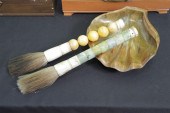 TWO CHINESE CALLIGRAPHY BRUSHE