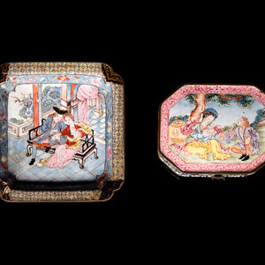Two Chinese Canton Enamel on Copper