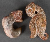 Two Chinese carve jade zhulong