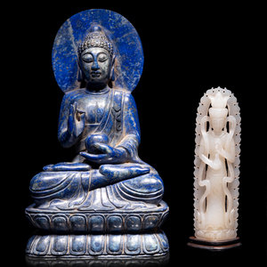Two Chinese Carved Hardstone