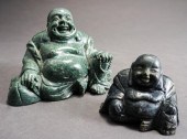 TWO CHINESE CARVED HARDSTONE F