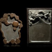 Two Chinese Carved Inkstones
t
